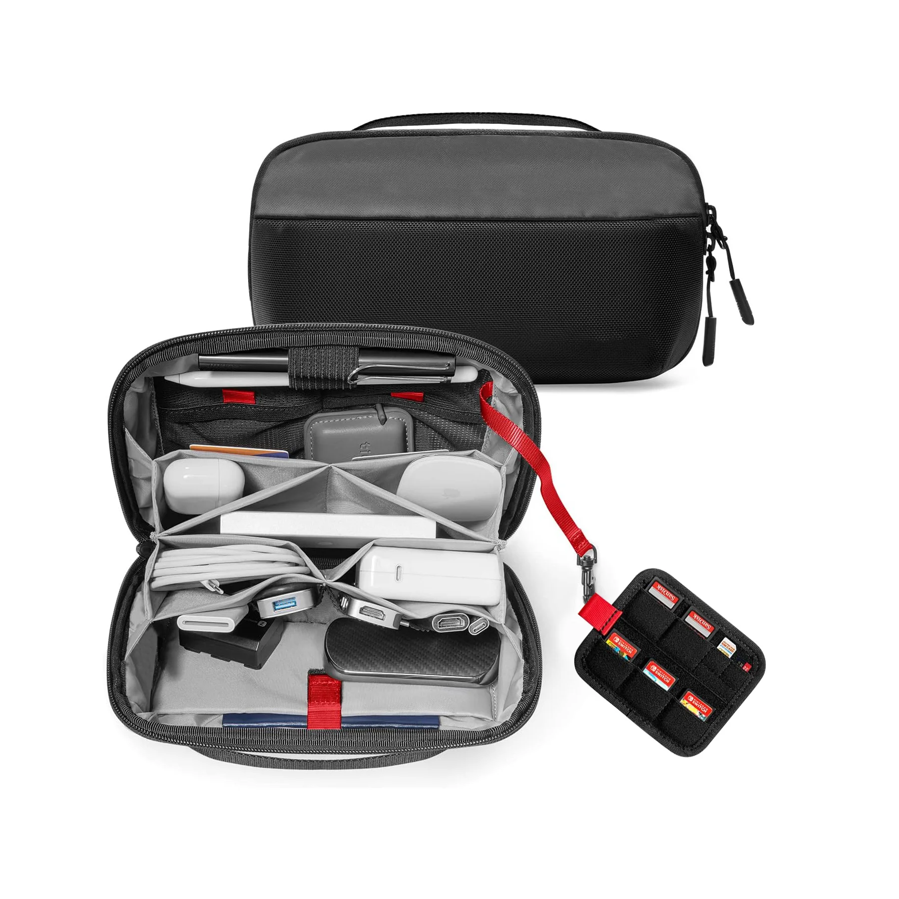 Tech Accessories Travel Organizer Pouch - Reistasje voor elektronische accessoires, waterbestendig, met